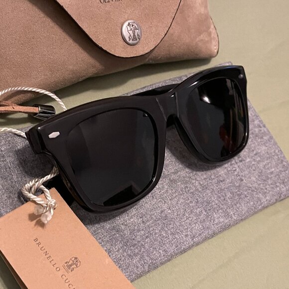 BRUNELLO CUCINELLI x OLIVER PEOPLES Mr. Brunello Horn Sunglasses - Picture 2 of 16